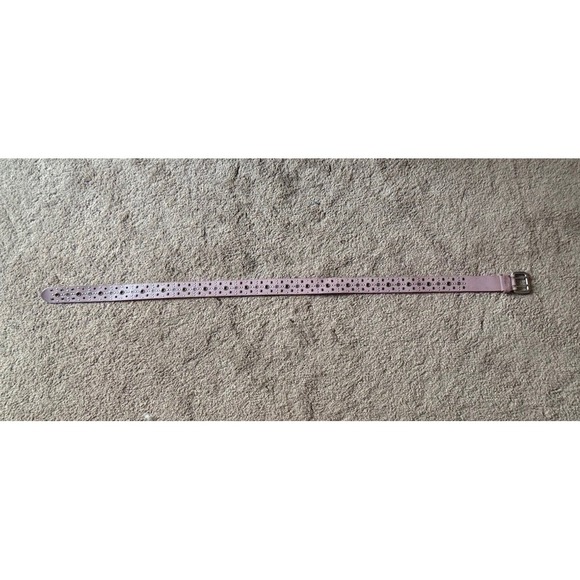 Harley Davidson Y2K Pink Genuine Leather Studded Double Ring Belt Women\'s XL 38